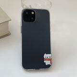 ホワイト - サムキャットマフラーカップルスマホケース