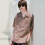 パラダイスペイズリーハワイアンシャツ / PARADISE PAISLEY HAWAIIAN SHIRT BROWN