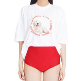 ドッグラッシュオーバーショートスリーブTシャツ/dog rash over short sleeve t-shirts (white)