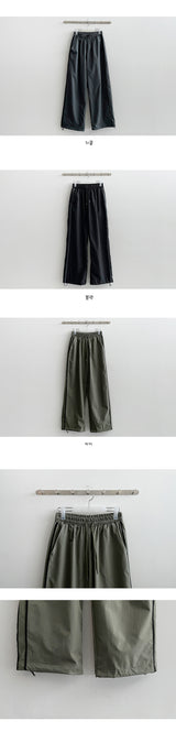 [Jogger, Wide 2] Drit Pony Line String Training Wide Pants