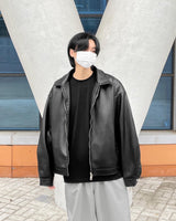ビーガンレザージップアップジャケット / Vegan Leather Zip up Jacket