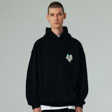 ハートプリンティングパーカー/HEART PRINTING HOODIE-BLACK