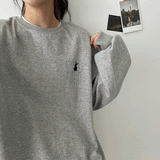 刺繍ラビットスウェットシャツ / Embroidered rabbit sweatshirt