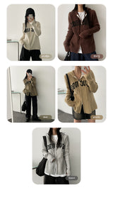 Unique Pont Two-Way Knit Hoodie Zip-Up