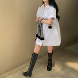 [Bellide made/Short, Long] キャンディ半袖シャツドレス