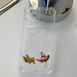 Rudolf - White Christmas Some cat Card Storage Phone Case
