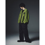 カーターダイアゴナルジップパラシュートパンツ / CARTER DIAGONAL ZIP PARASHUTE PANTS_BK