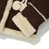 CHERRY SUEDE MUSTANG JACKET [DARK BROWN]