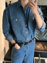 シグフィットデニムシャツ/LMN Sig Loose Fit Denim Shirt (4 colors)