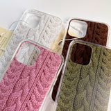CABLE KNIT HARD JELL CASE_KHAKI