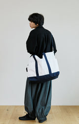 ユニセックスカンバスバッグ/unisex canvas bag white
