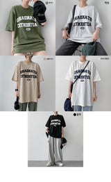 テクスチャーレタリングショートスリーブTシャツ/ Texture lettering short-sleeved T-shirt