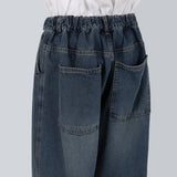バルーンバンディングワイドジーンズ/Balloon banding wide jeans