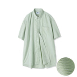 ストライプコンフィールーズフィットシャツ / STRIPE COMF LOOSE FIT SHIRT GREEN