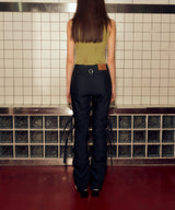 デタッチャブルストラップシャーリングパンツ / DETACHABLE STRAP SHIRRING PANTS (INDIGO BLUE)