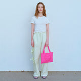フリルハートミニバッグ / FRILL HEART MINI BAG, FUSCIA