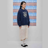 Cheerful logo sweat shirt (navy) (6684424601718)