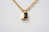 Lock pendant Necklace - Gold (4622111309942)