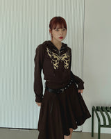 カットアンバランススカート/Cut unbalanced skirt (2color)