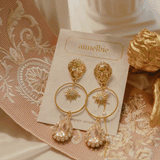アフロダイティシリーズ - シャンパンピンクスターライトピアス / Aphrodite Series - Champagne Pink Starlight Piercing