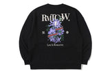 フラワーリボンスウェットシャツ/FLOWER RIBBON SWEAT SHIRT_BLACK