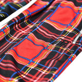 TZ CROSS PLAID TRACK PANT - BLACK & RED (6635092770934)