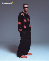 プリントローデニムパンツ/printed raw denim