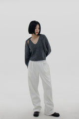 カラーコンビネーションレタリングブラッシュトレーニングパンツ / Color combination lettering brushed training pants (3color)