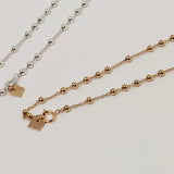 シルバーボールチェーンアンクレット/SILVER BALL CHAIN ANKLET (925 silver+gold plated / basic)