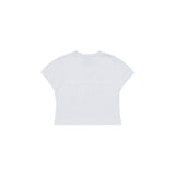 METAL NEW SYMBOL LOGO BIO WASHING CROP SHORT SLEEVE T-SHIRT WHITE