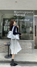 オーロラセーラートップ/Aurora Navy Collar Top