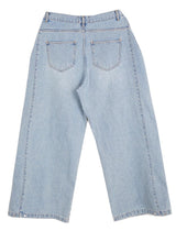 No.9842 snap wide light denim PT