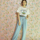 ２トラックセミワイドジーンズ/[LINE] Two-tuck Semi Wide Jean