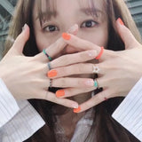 [CCNMADE] 菊 Silver Ring (Pink) (6691071656054)