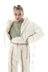 リバーシブルクロップドジャンパー/REVESIBLE CROPPED JUMPER