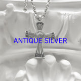 ビームス クロス チェーン ネックレス / [BLESSEDBULLET] BEAMS cross II chain necklace_dark silver/antique silver