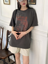 ボンツープリントオーバーフィット半袖Tシャツ
