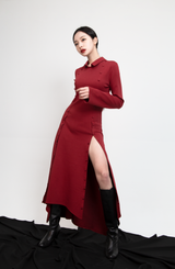 ボタンマキシドレス / Button Maxi Dress #Red
