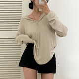 [Bellide made] Chalang snap ribbed T-shirt