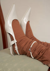 pearl heart anklet