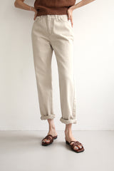 トゥギャザージーンズ / TOGETHER JEANS / BEIGE STRAIGHT PANTS