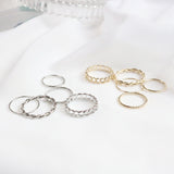 デイリーチェーンリングセット- 5セット / Daily Chain Ring Set - 5 set (2 color)