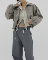 ウィットストリングフードカーディガン / Wit string hooded cardigan (3color)