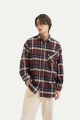 ミッドナイトワインチェックシャツ/Midnight Wine Check Shirt S110 Burgundy