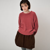 FLUFFY KNIT PULLOVER, MAUVEWOOD