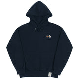 スモールフラワーベアーフェイス刺繍スマイルフーディー/Small Flower Bear Face Embroidery Smile Hoodie