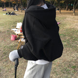 [BELLIDE MADE] ラビング2wayオーバーサイズフィットボクシーラムナッピングフードジップアップ