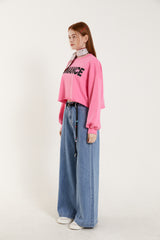 カラークロップドスウェットシャツ/COLOR CROPPED SWEATSHIRT