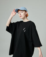 WオーバーサイズTシャツ / W Oversize T-shirts (Black)
