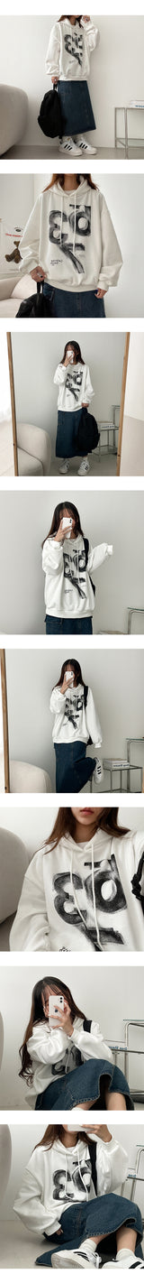 [Fleece] ペイント637ボクシーフーディ